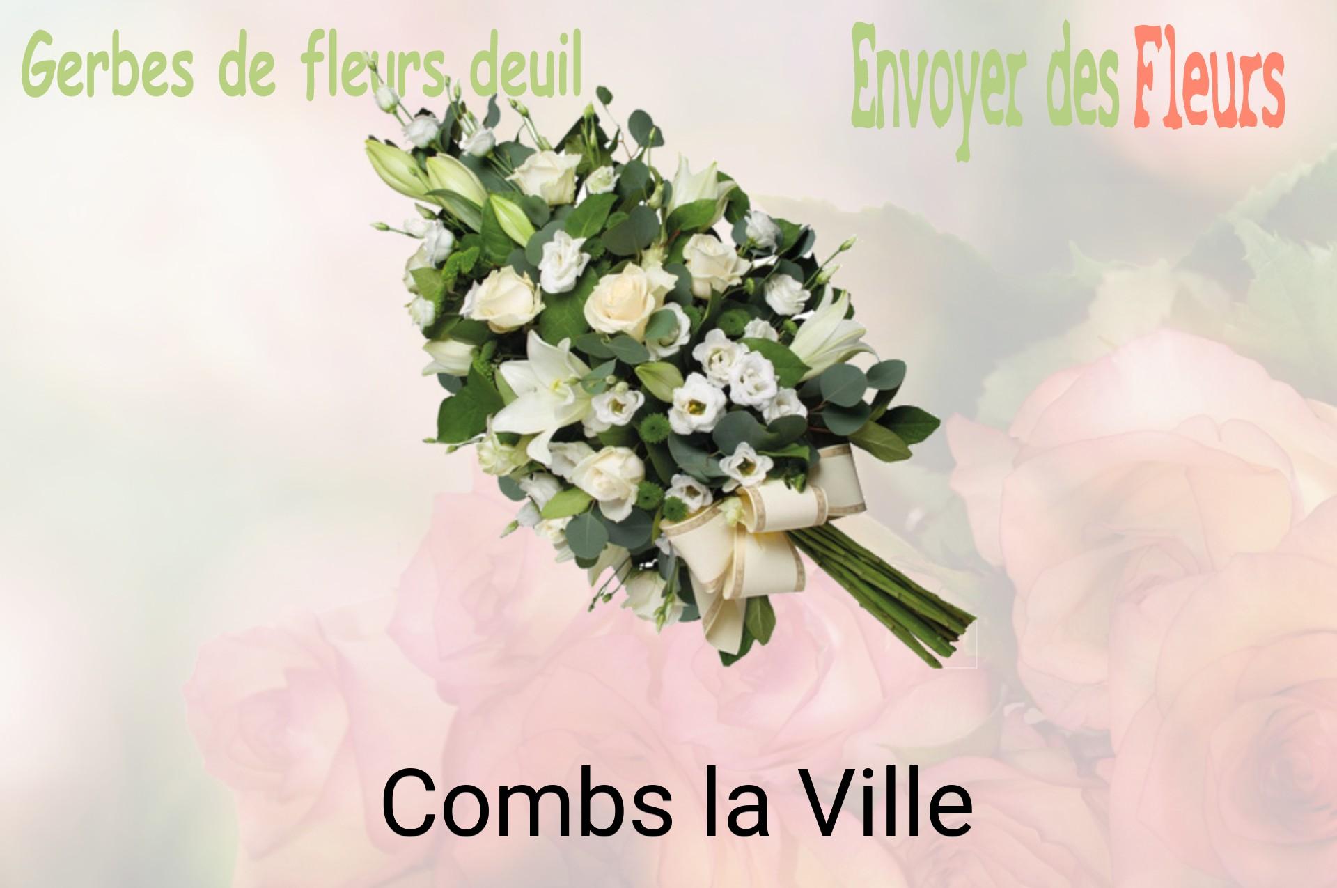 Gerbe de fleurs de deuil livrée à Combs-la-Ville